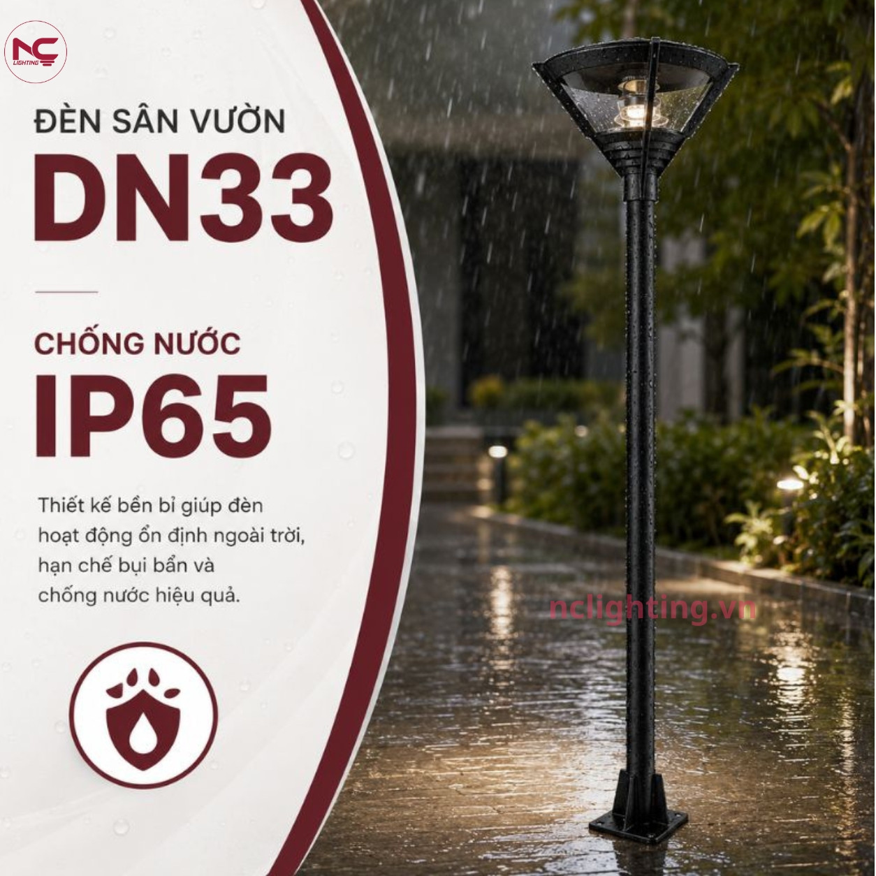 DN33 thiết kế theo tiêu chuẩn IP65
