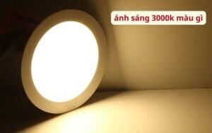 Hình ảnh mô tả chiếc đèn kèm dòng chữ sánh sáng 3000k màu gì