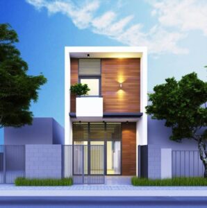 đèn hắt mặt tiền nhà lắp ở tường trước nhà