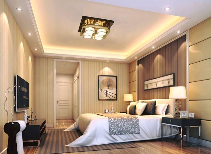 Số lượng đèn âm trần phòng ngủ 8m từ 2-4 đèn