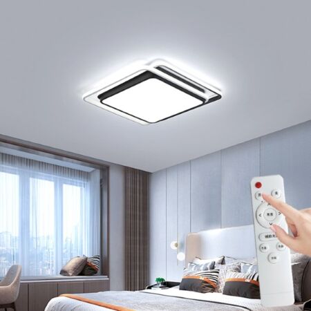 Đèn ốp trần hình chữ nhật sử dụng điều khiển từ xa khu vực phòng ngủ