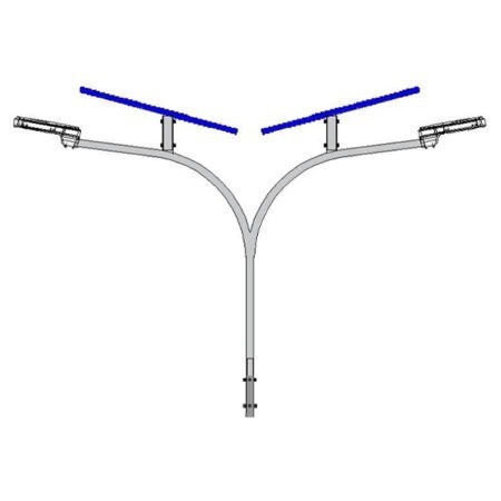 Cần đèn chiếu sáng đôi cho cột ly tâm bê tông