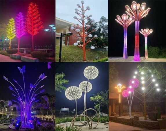 Cột đèn trang trí đường phố đa nhanh được phân bổ từ trên xuống dưới