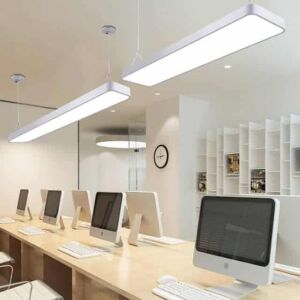 Đèn thả văn phòng màu trăng sử dụng cho phòng họp