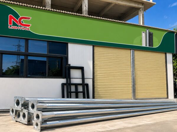 Cột đã được bàn giao đến dự án chiếu sáng nông thôn mới Nghi Kiều Nghệ An
