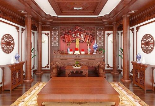 Đèn ốp trần phòng thờ cho phòng thờ gỗ nhà phố
