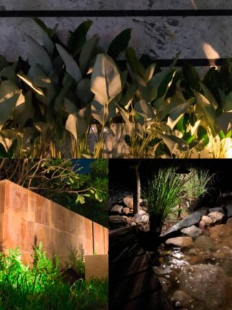 Thiết kế chiếu sáng cảnh qua bằng những đèn lắp chìm dưới đất