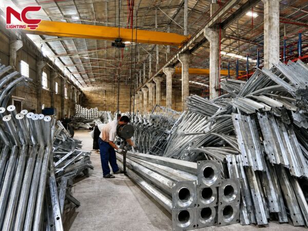 thợ cho dây vào cần cẩu chuẩn bị cẩu hàng cung cấp cho dự án Thái Nguyên
