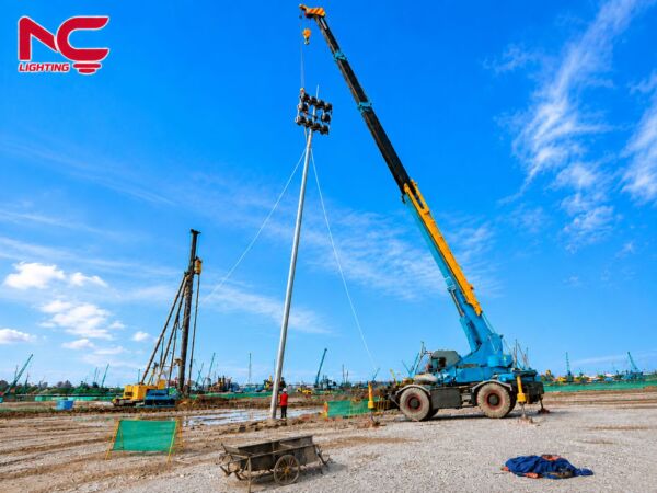 cầu giao cột đèn tại dự án hải phòng