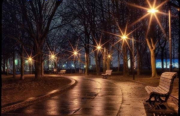 đèn led chiếu sáng công viên đô thị ánh sáng vàng