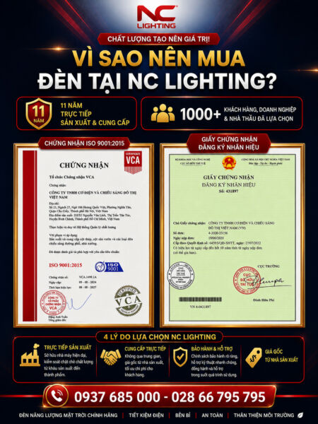 lý do chọn đèn led nhà xưởng của NC Lighting