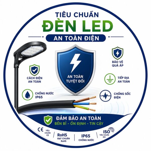 đèn led cần đáp ứng về tiêu chuẩn an toàn điện đầu tiên