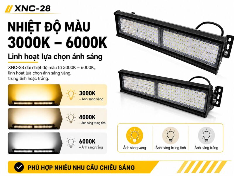 Nhiệt độ màu của đèn nhà xưởng