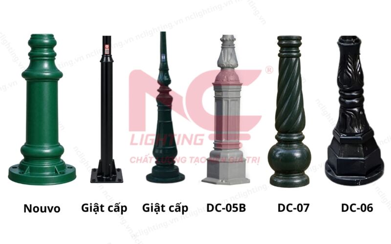 Các loại đế cột đèn sân vườn tại NC Lighting