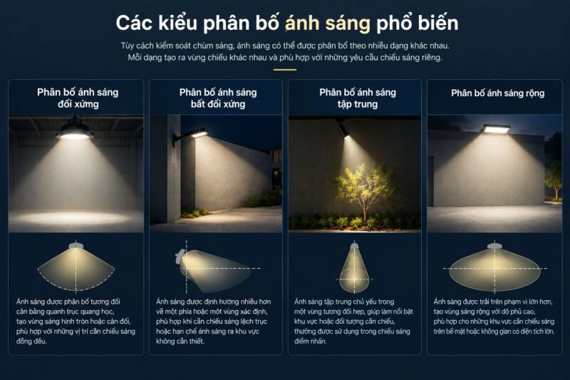 Các kiểu phân bố ánh sáng phổ biến