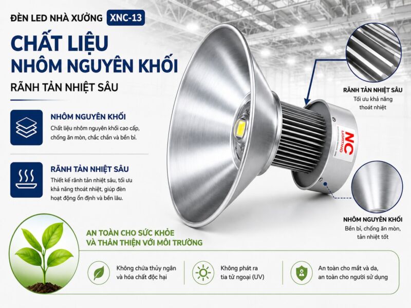 Đèn choá nhôm nhà xưởng