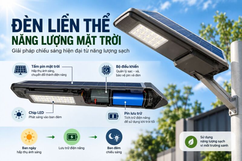 Thông tin về đèn liền thể năng lượng mặt trời