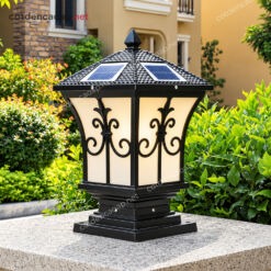 Đèn trụ cổng năng lượng mặt trời TCNL 02 lắp biệt thự