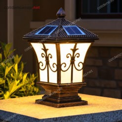 Đèn trụ cổng năng lượng mặt trời TCNL 02 ánh sáng vàng