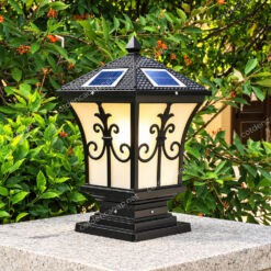 Đèn trụ cổng năng lượng mặt trời TCNL 02 lắp trụ sân vườn