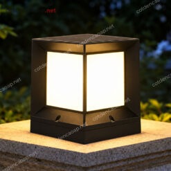Đèn trụ cổng NLMT TCNL 03 ban đêm