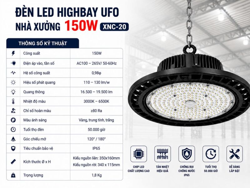 Một chiếc đèn Highbay UFO