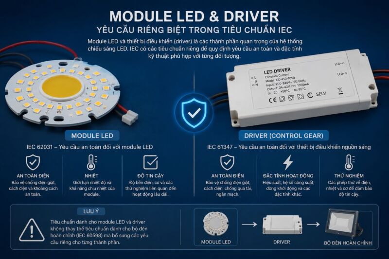 tiêu chuẩn iec với module và led