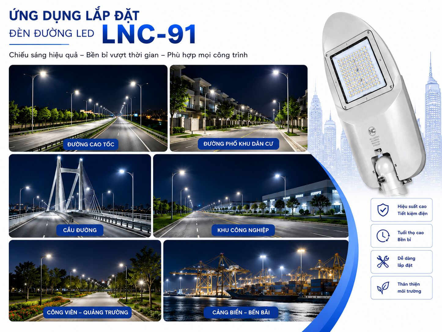 Ứng dụng của đèn đường led