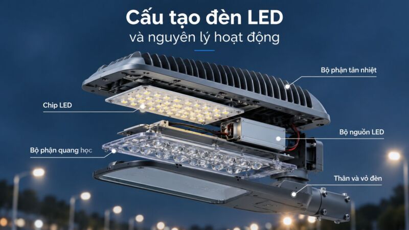 Cấu tạo và nguyên lý hoạt động chi tiết của đèn led