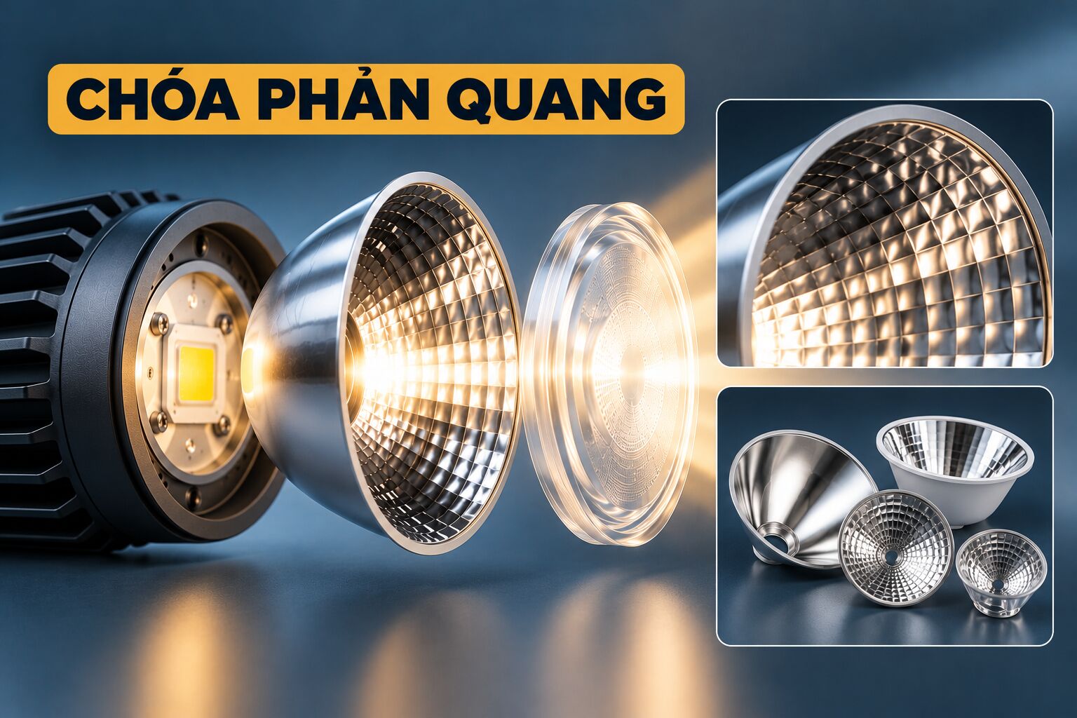 Chóa phản quang trong đèn LED