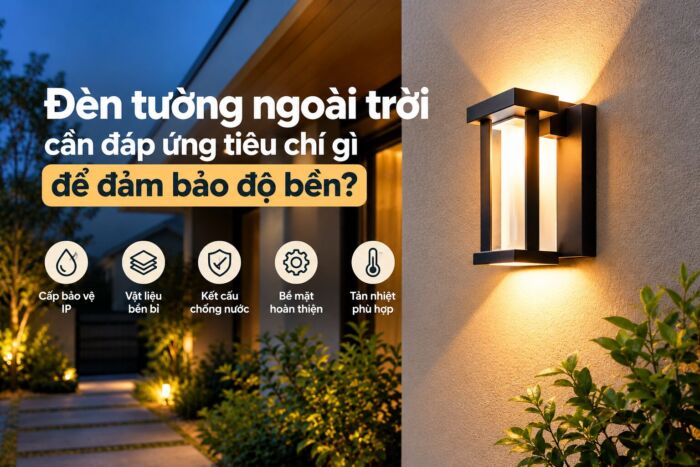 Những tiêu chí của đèn tường ngoài trời cần đáp ứng để tăng độ bền