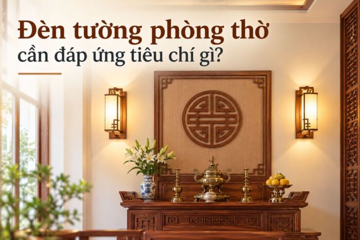 Những tiêu chí cần biết khi lựa chọn đèn tường phòng thờ