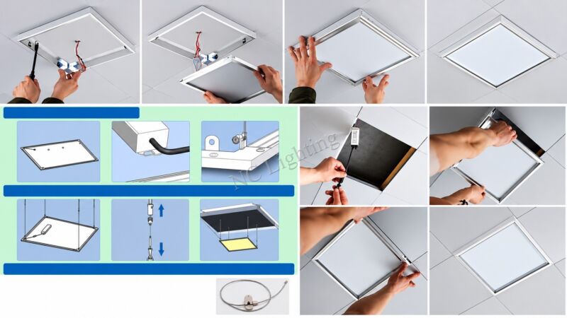 Hướng dẫn cách lắp đặt đèn LED Panel âm trần đúng kỹ thuật