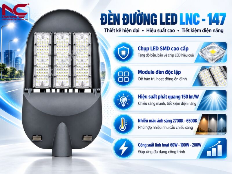 LNC-147 thiết kế led xếp dọc