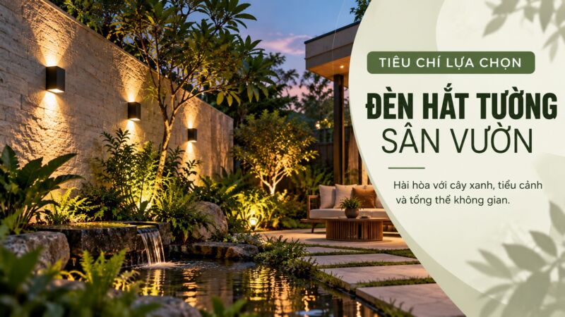 Tiêu chí lựa chọn đèn hắt khu vực sân vườn cần sự hài hoà với không gian
