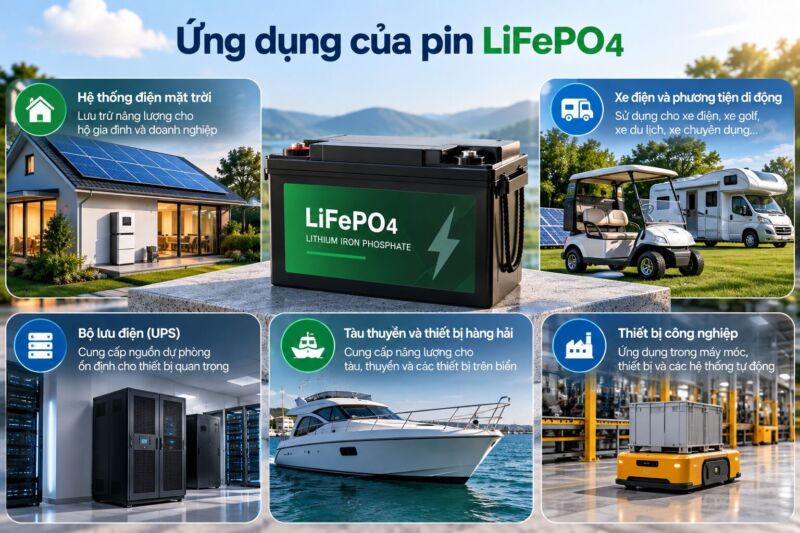 Ứng dụng của Pin LiFePO4